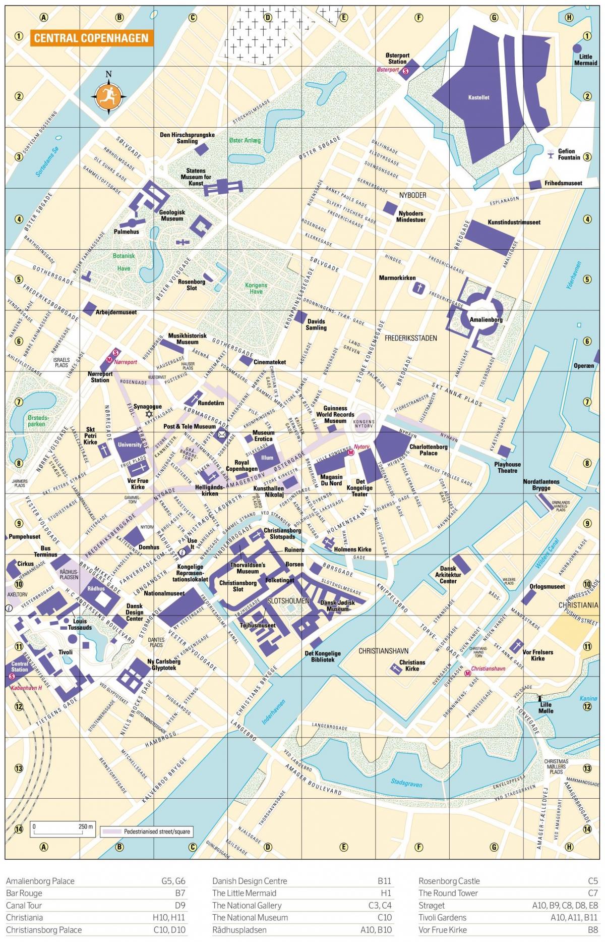 Copenhagen city center map