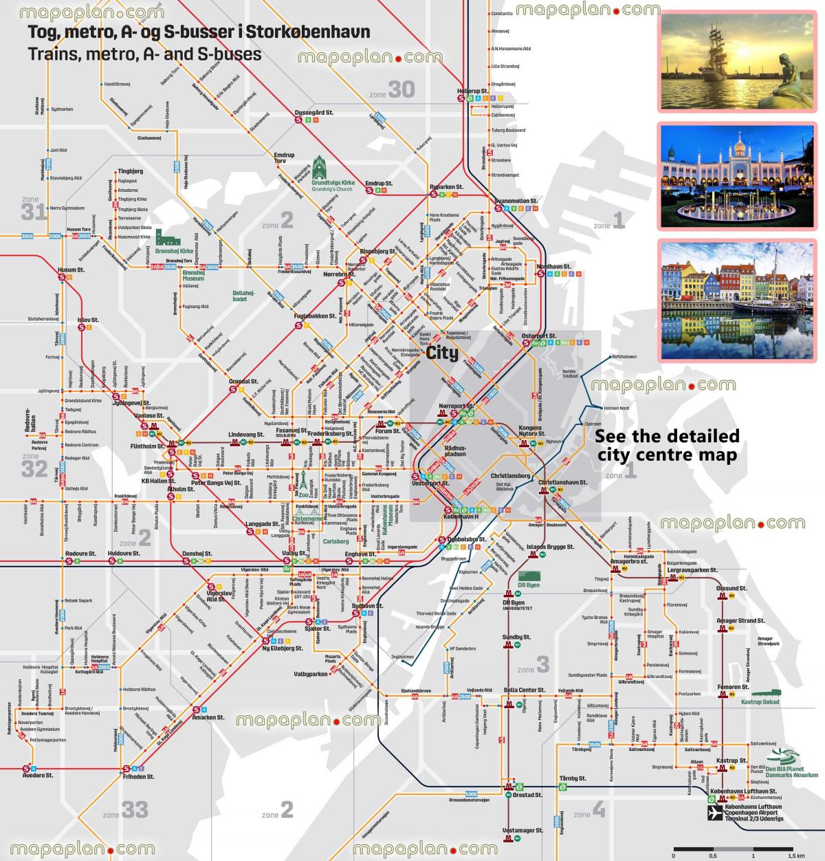 Copenhagen transportation map
