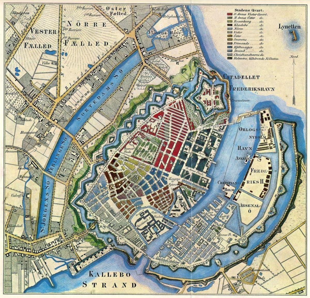 Copenhagen antique map