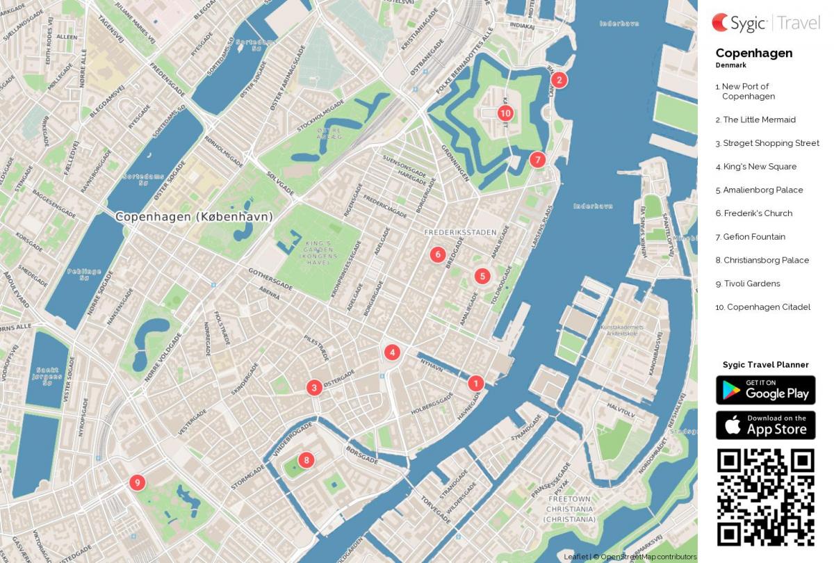 Copenhagen walking tours map