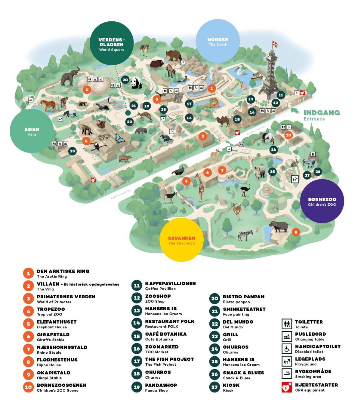 Copenhagen zoo park map